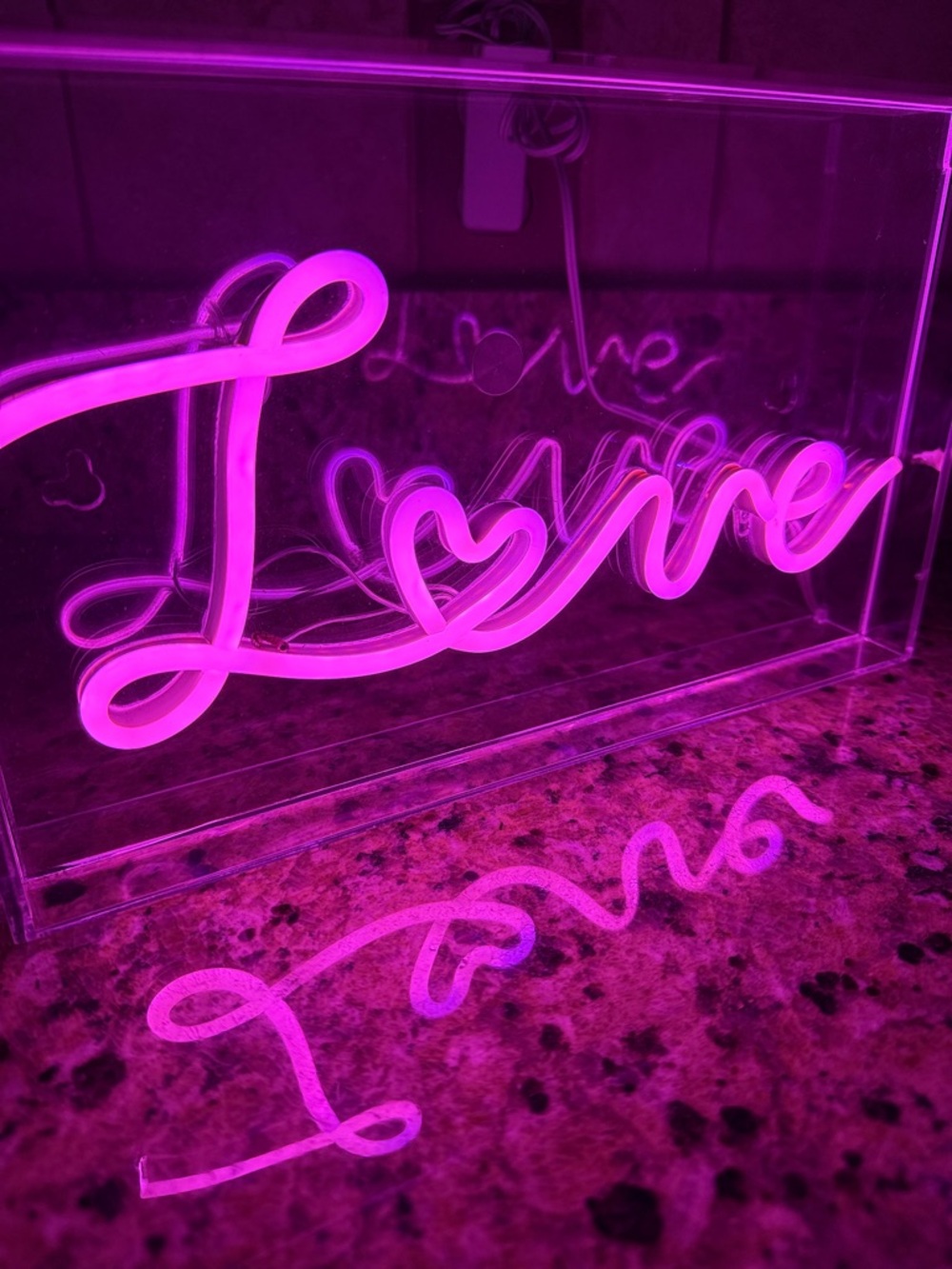 Pink "Love" Neon LED Sign - Picture 2 of 4
